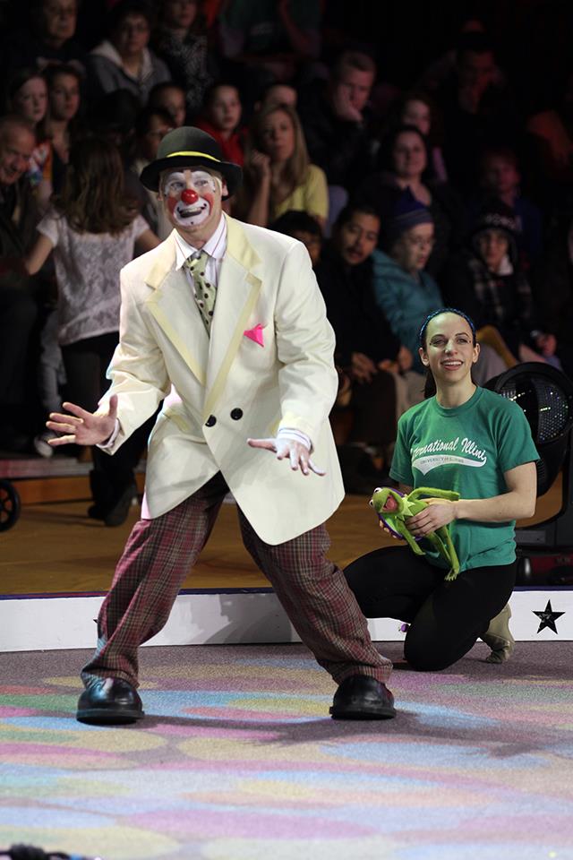 Ringside during the tightwire act.