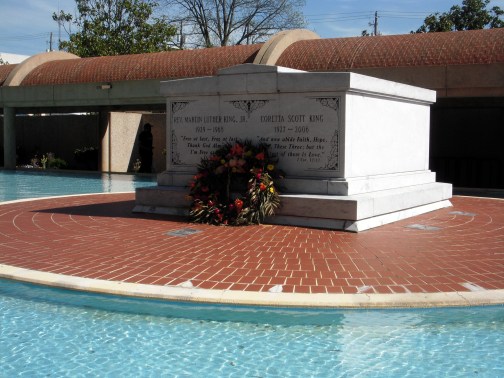 A solemn resting place for MLK Jr and his wife Coretta.