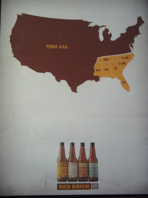 Southern humor at the Red Brick Brewing Company tour.