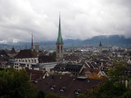 View over Zurich from the University