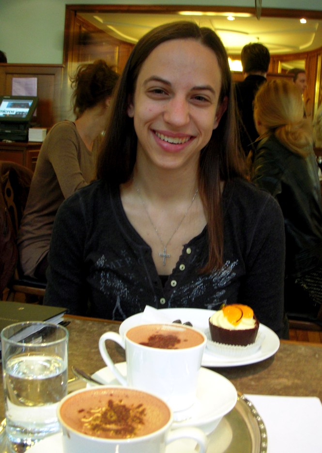 Indulgence at the fancy Sprungli cafe