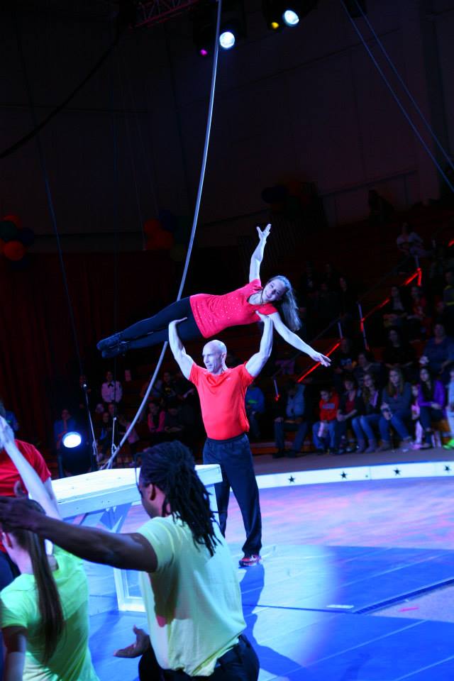 My double stunts partner and I doing our individual routine!