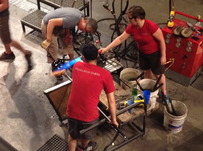 Live demonstration at the Tacoma Museum of Glass.