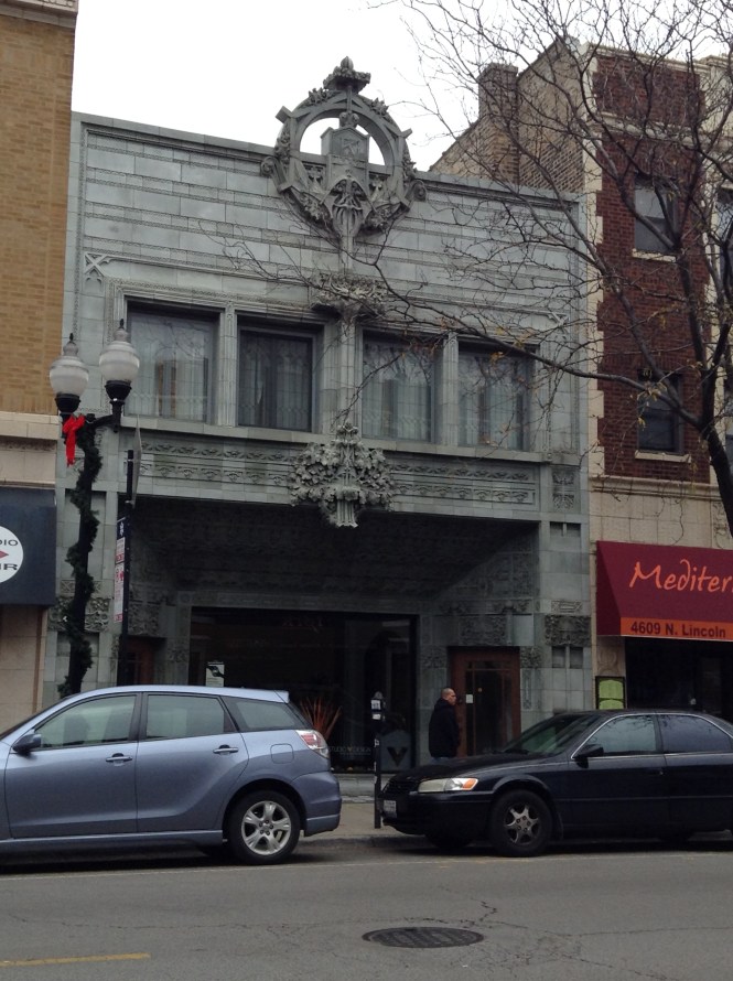 The exterior of the old Krause Music Store on Lincoln Avenue.